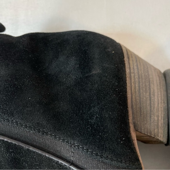 AQUATALIA By Marvin K Womens Black Suede Ankle Boots Size 7.5 Side Zip Italy - Picture 10 of 16